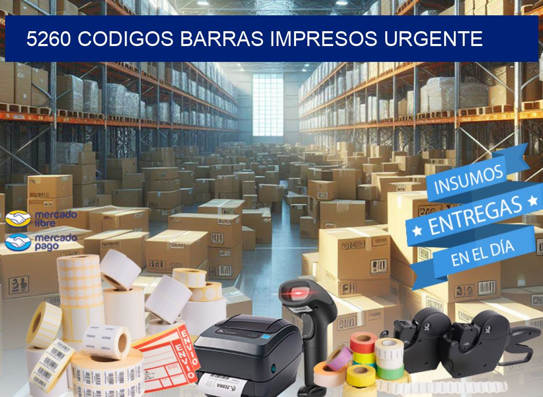 5260 CODIGOS BARRAS IMPRESOS URGENTE