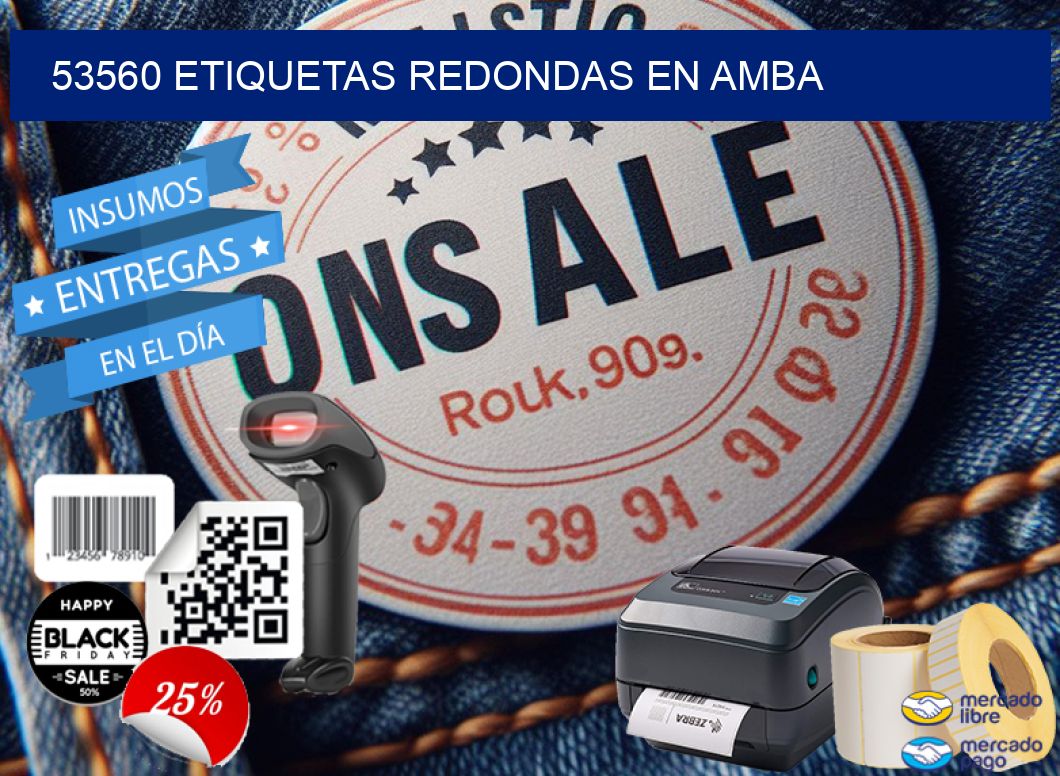 53560 ETIQUETAS REDONDAS EN AMBA
