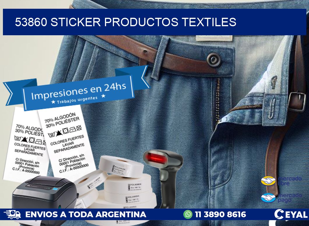 53860 STICKER PRODUCTOS TEXTILES