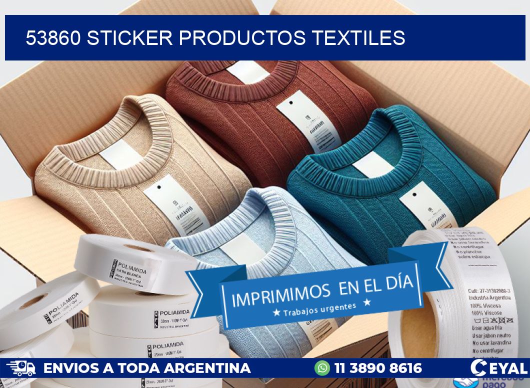 53860 STICKER PRODUCTOS TEXTILES