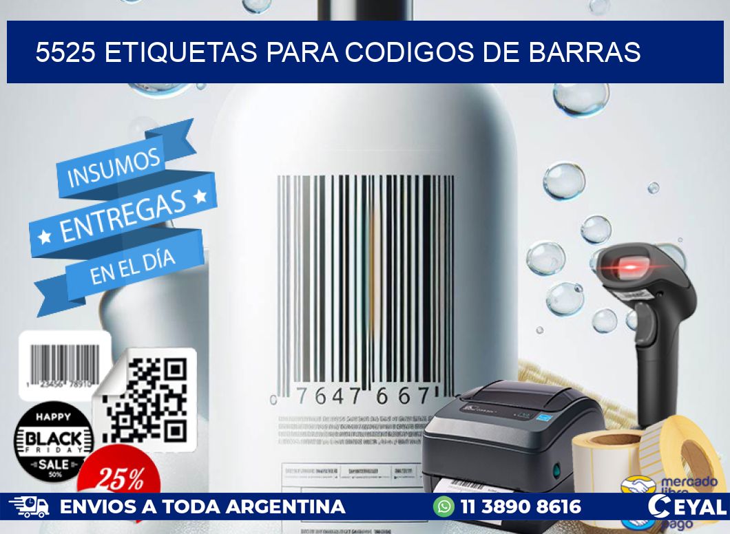 5525 ETIQUETAS PARA CODIGOS DE BARRAS