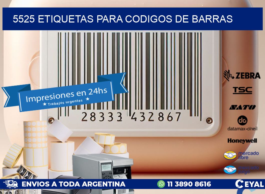 5525 ETIQUETAS PARA CODIGOS DE BARRAS