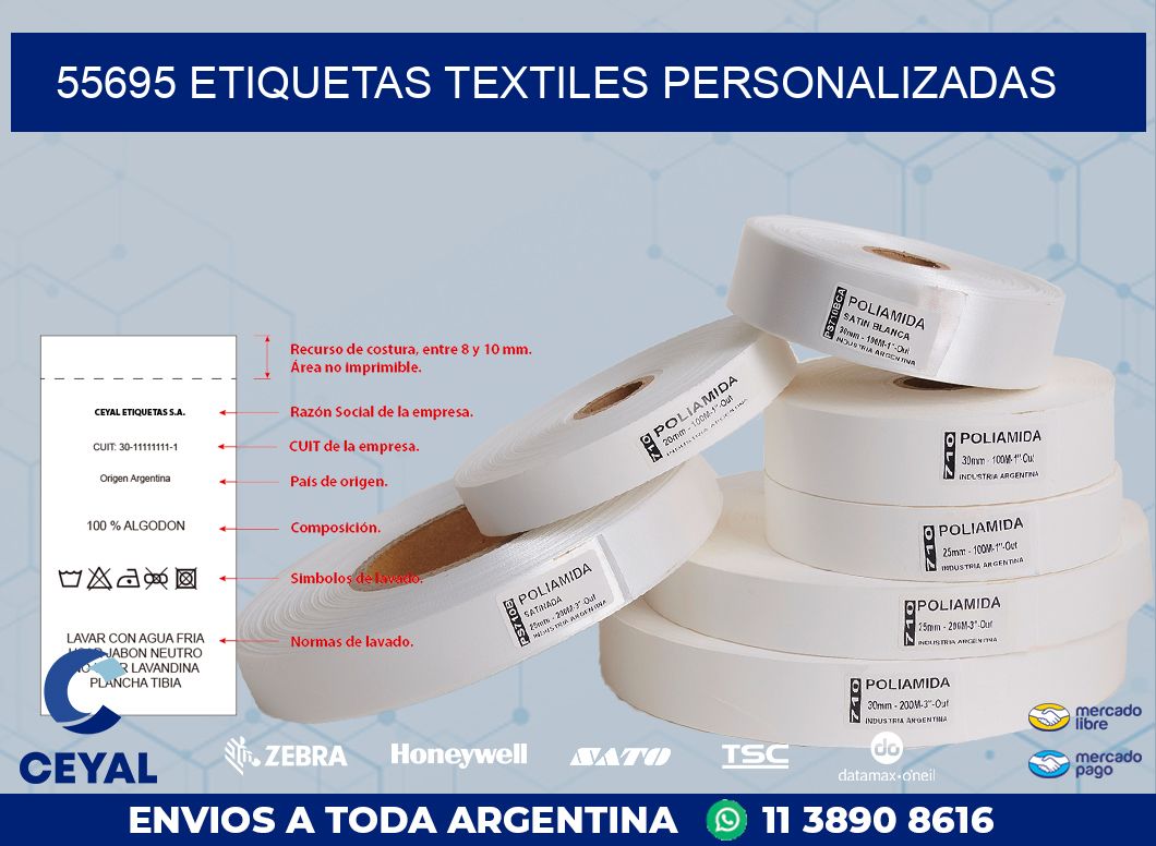 55695 ETIQUETAS TEXTILES PERSONALIZADAS