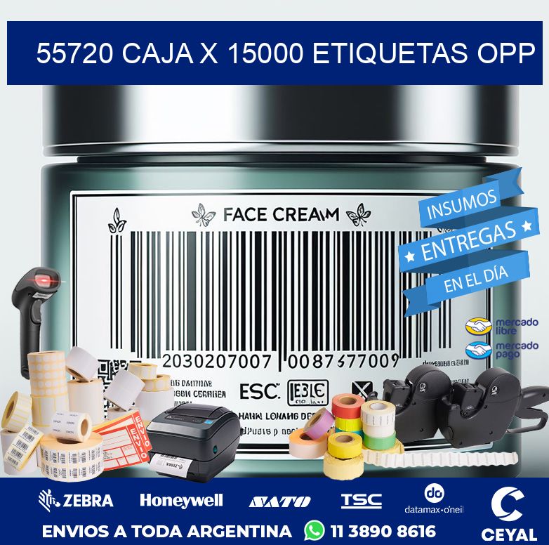 55720 CAJA X 15000 ETIQUETAS OPP