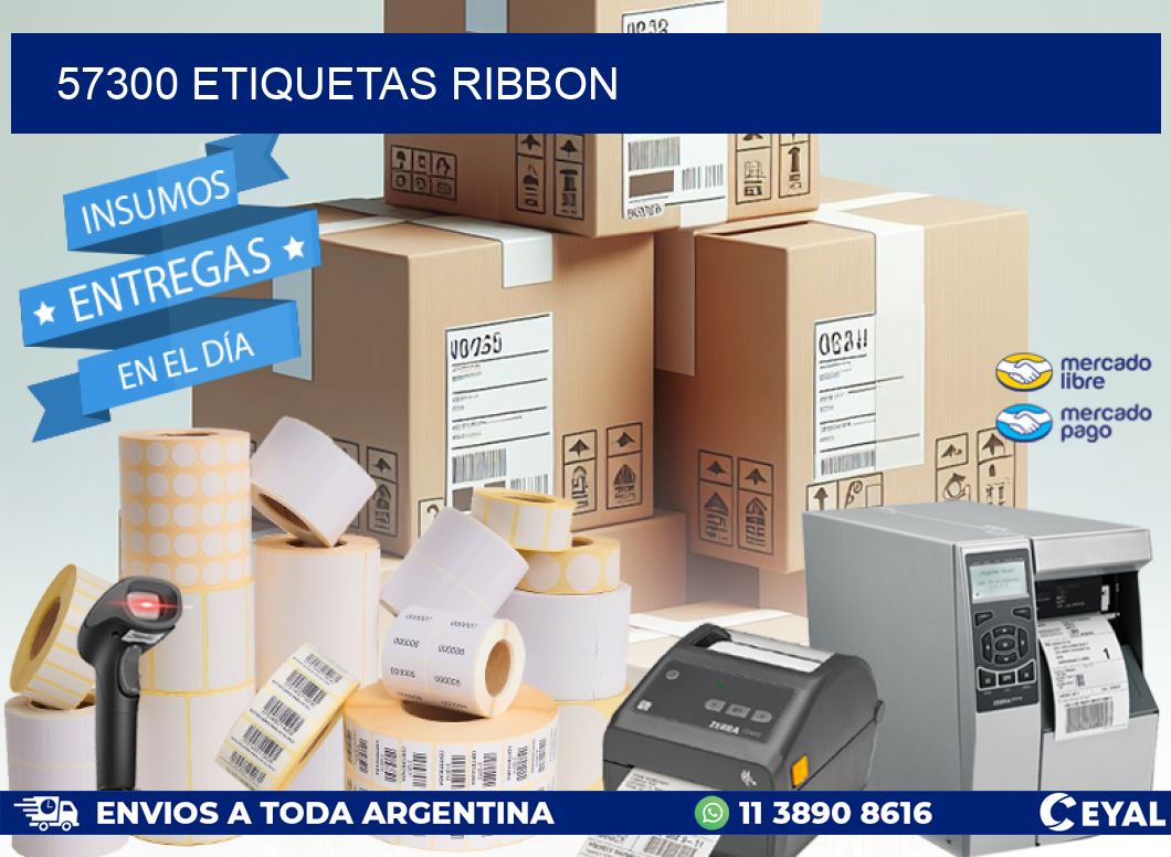 57300 ETIQUETAS RIBBON