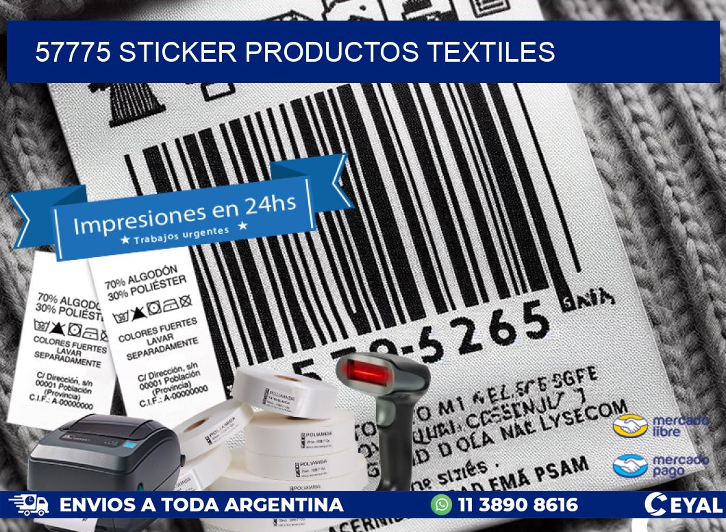57775 STICKER PRODUCTOS TEXTILES
