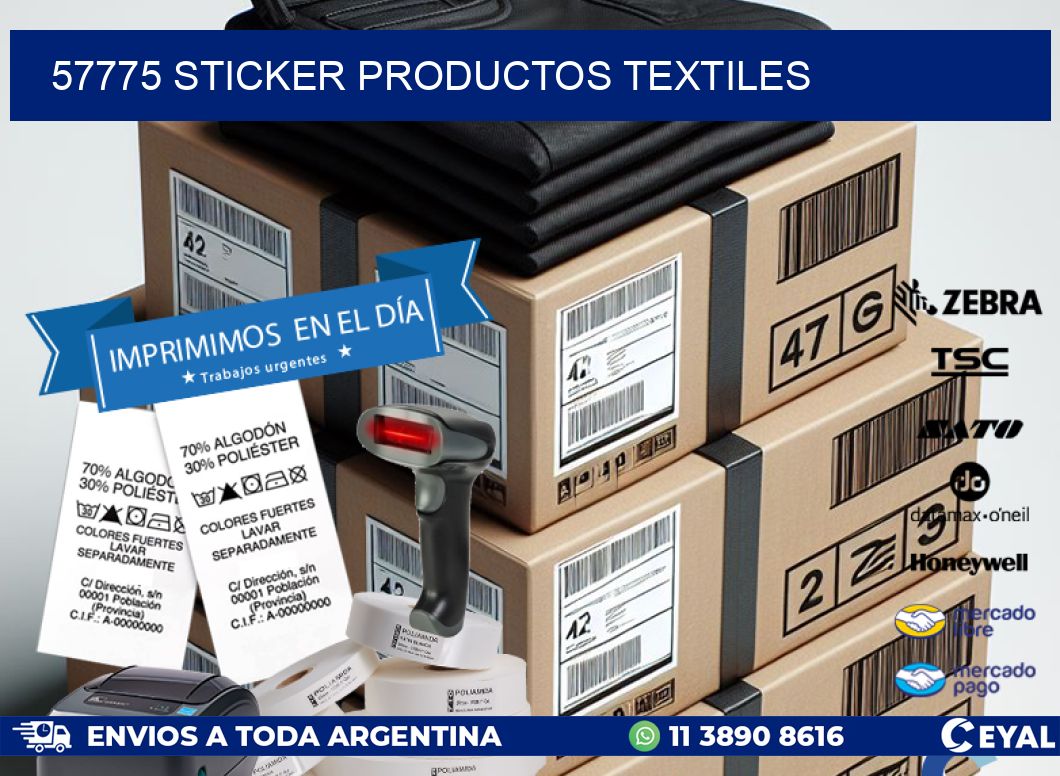 57775 STICKER PRODUCTOS TEXTILES