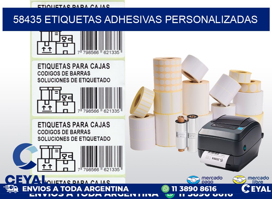 58435 etiquetas adhesivas personalizadas
