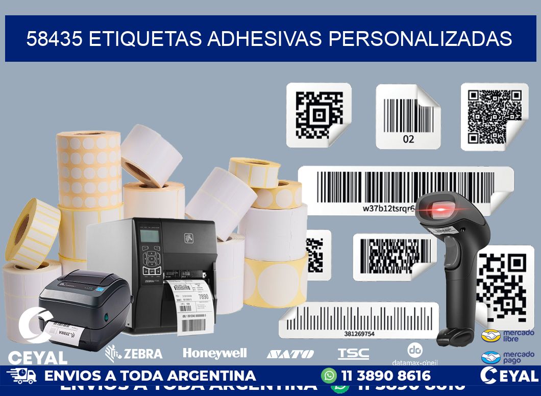 58435 etiquetas adhesivas personalizadas