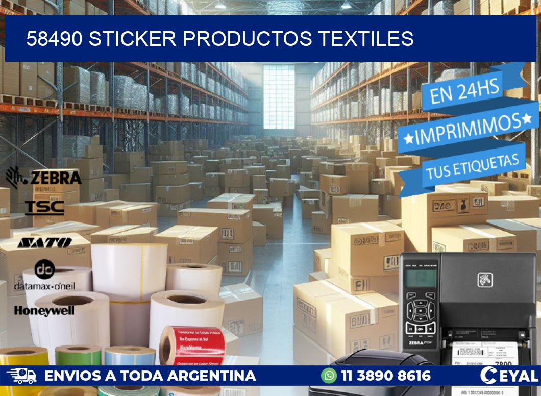 58490 STICKER PRODUCTOS TEXTILES