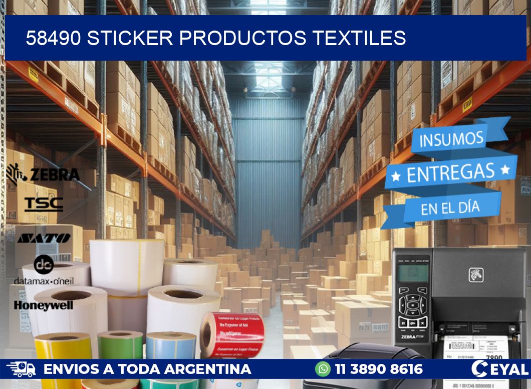 58490 STICKER PRODUCTOS TEXTILES