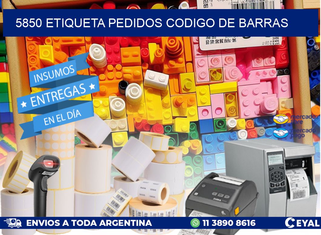 5850 etiqueta pedidos codigo de barras