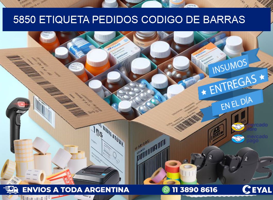 5850 etiqueta pedidos codigo de barras