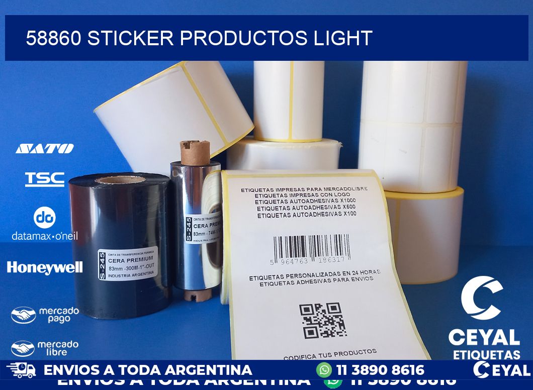 58860 STICKER PRODUCTOS LIGHT