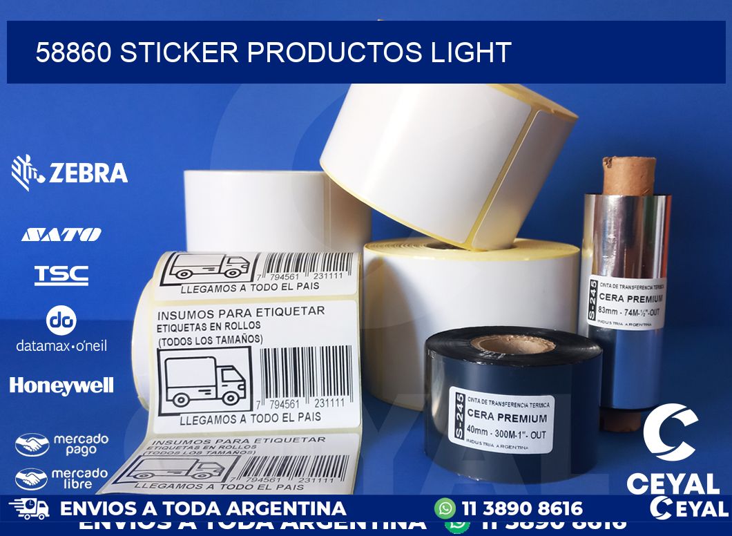 58860 STICKER PRODUCTOS LIGHT