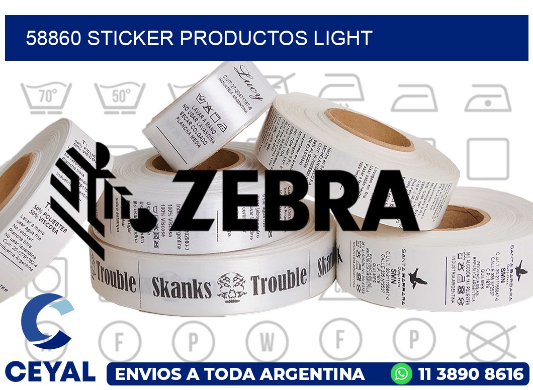 58860 STICKER PRODUCTOS LIGHT