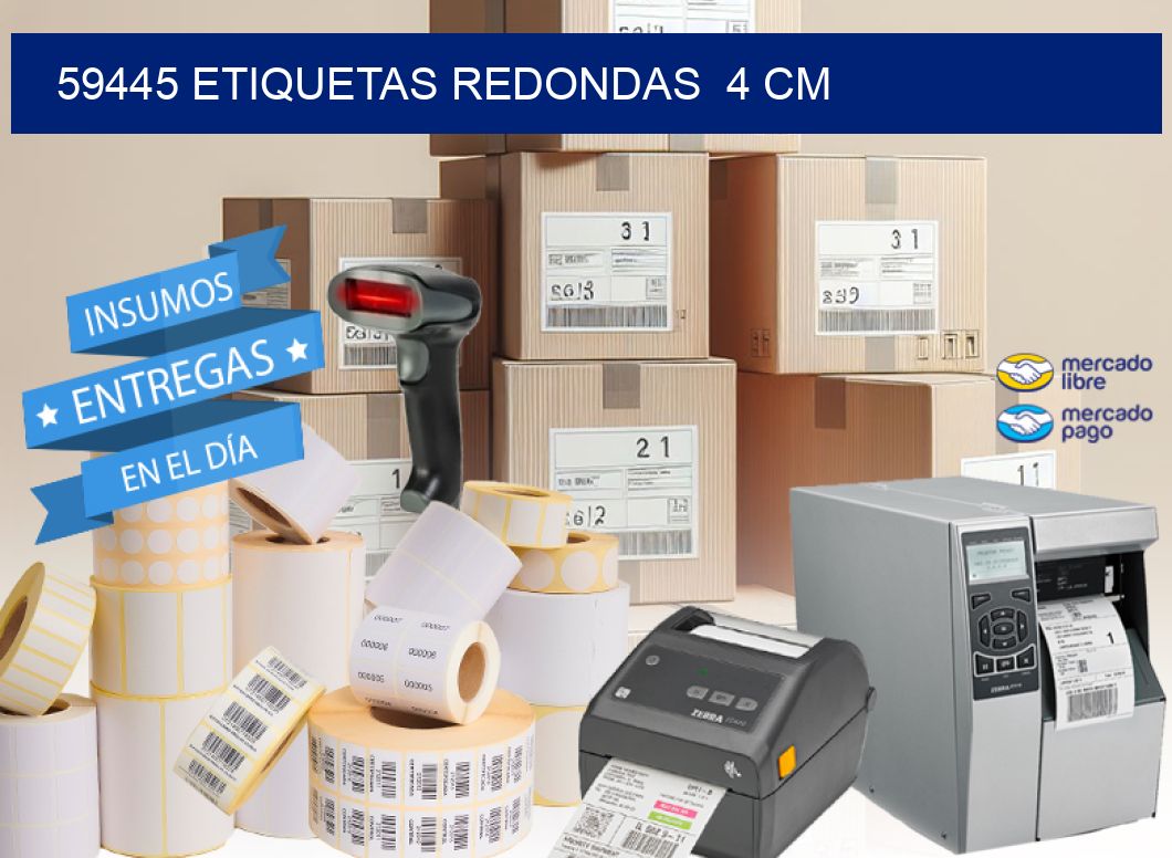 59445 ETIQUETAS REDONDAS  4 CM