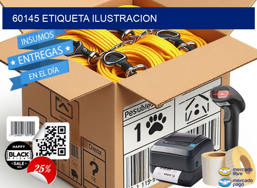 60145 etiqueta ilustracion