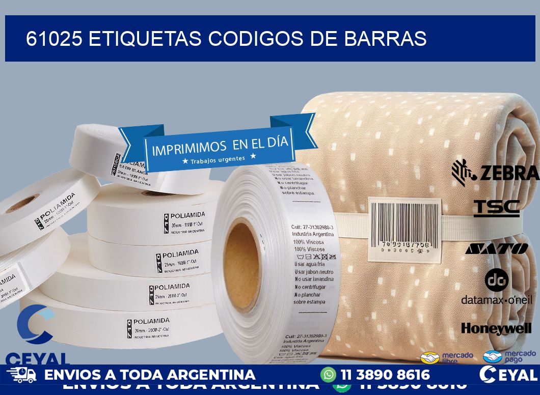 61025 etiquetas codigos de barras