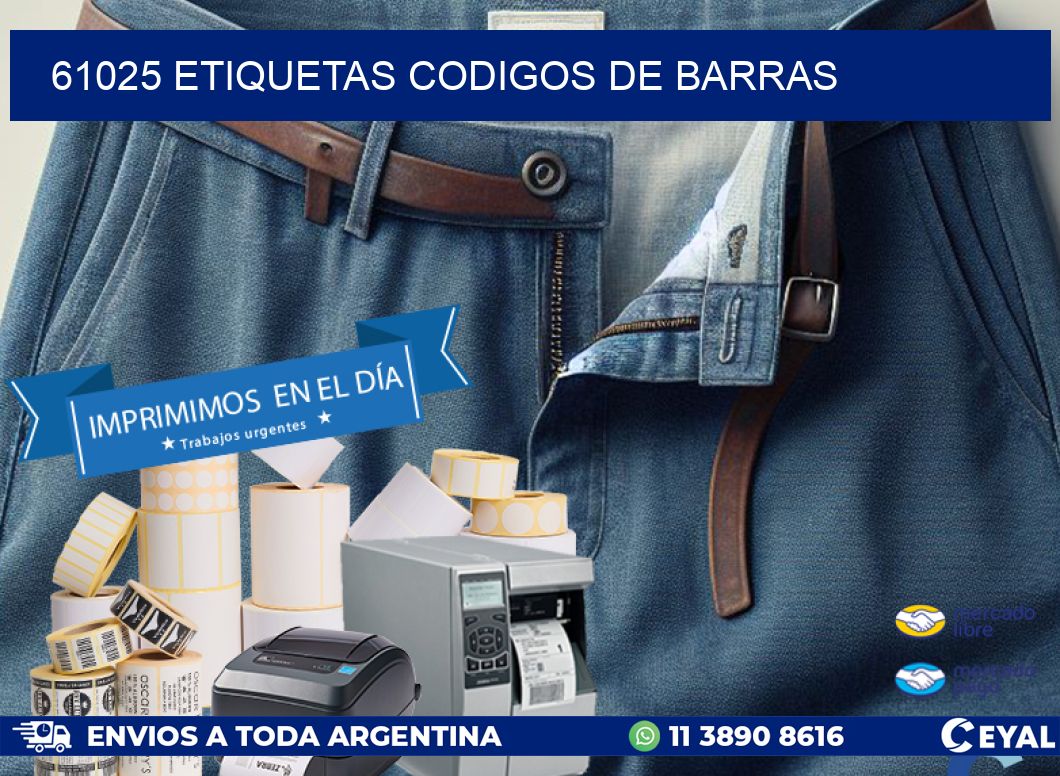 61025 etiquetas codigos de barras