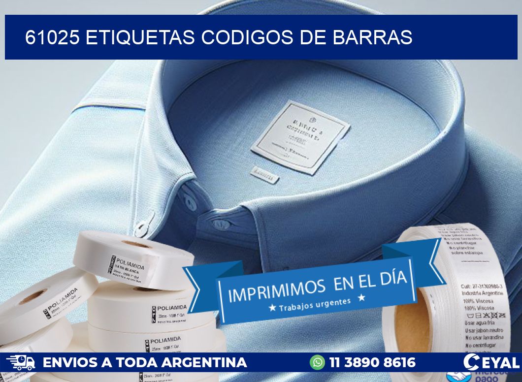 61025 etiquetas codigos de barras