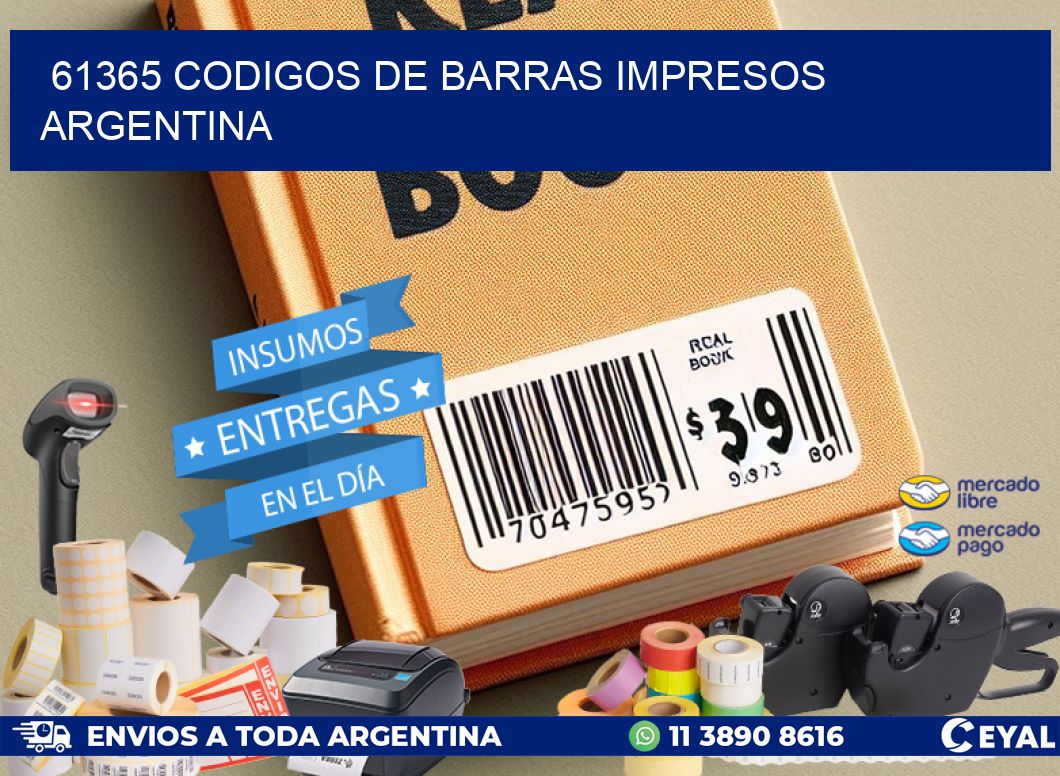 61365 codigos de barras impresos argentina