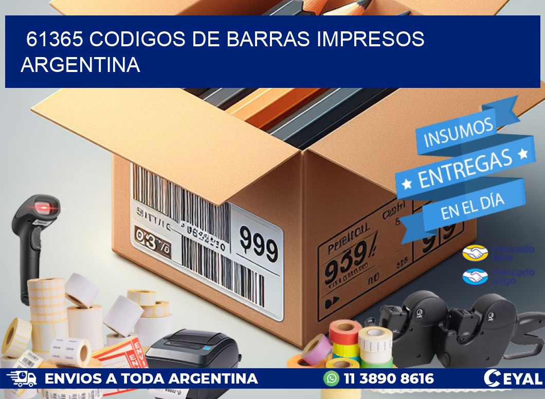 61365 codigos de barras impresos argentina
