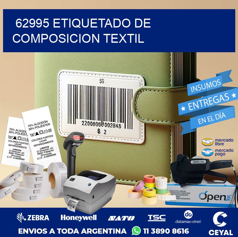 62995 ETIQUETADO DE COMPOSICION TEXTIL