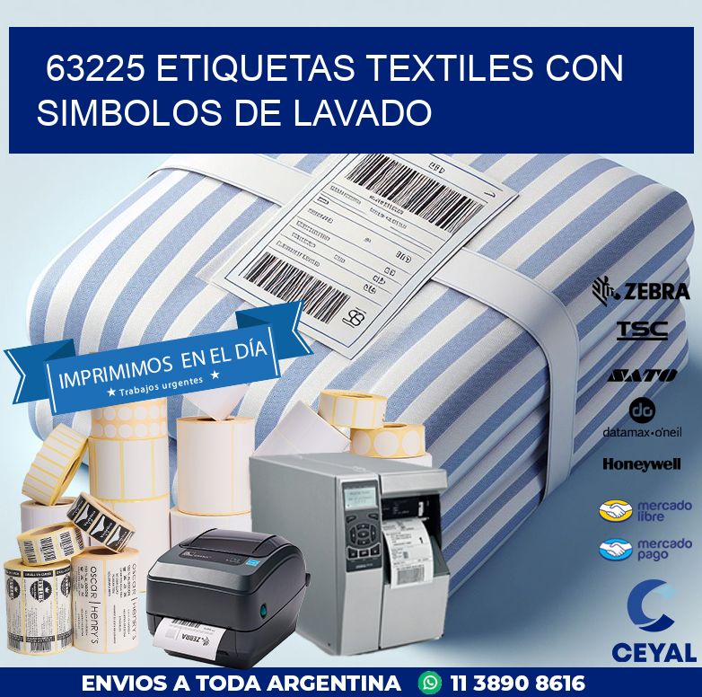 63225 ETIQUETAS TEXTILES CON SIMBOLOS DE LAVADO