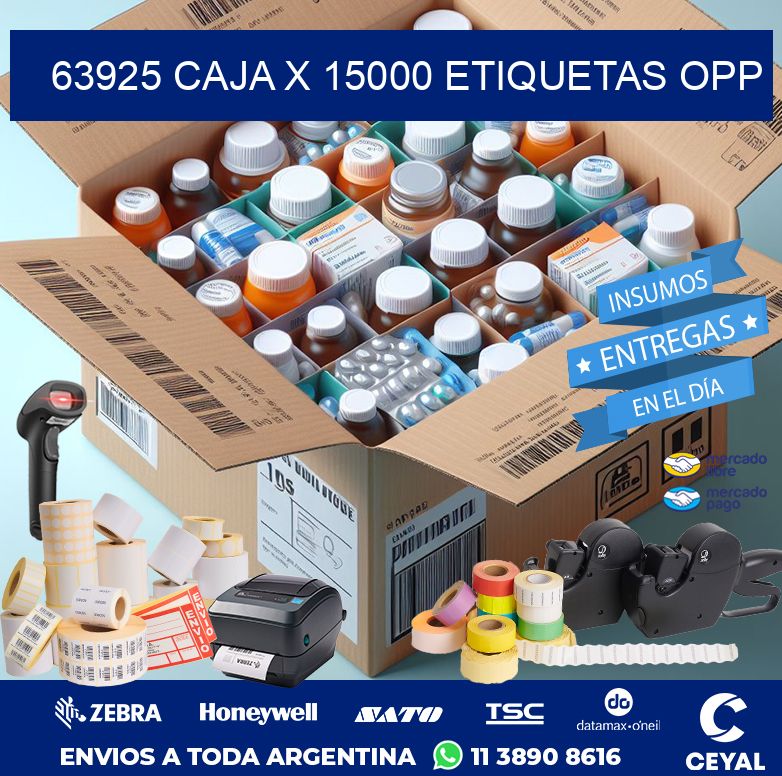 63925 CAJA X 15000 ETIQUETAS OPP