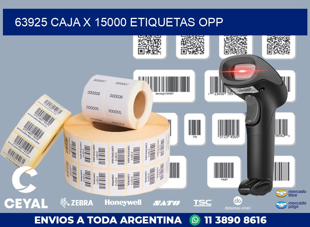 63925 CAJA X 15000 ETIQUETAS OPP