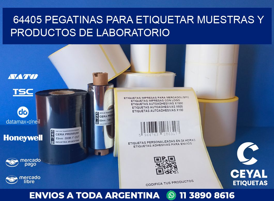 64405 PEGATINAS PARA ETIQUETAR MUESTRAS Y PRODUCTOS DE LABORATORIO