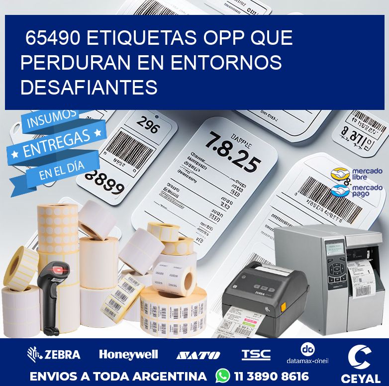65490 ETIQUETAS OPP QUE PERDURAN EN ENTORNOS DESAFIANTES