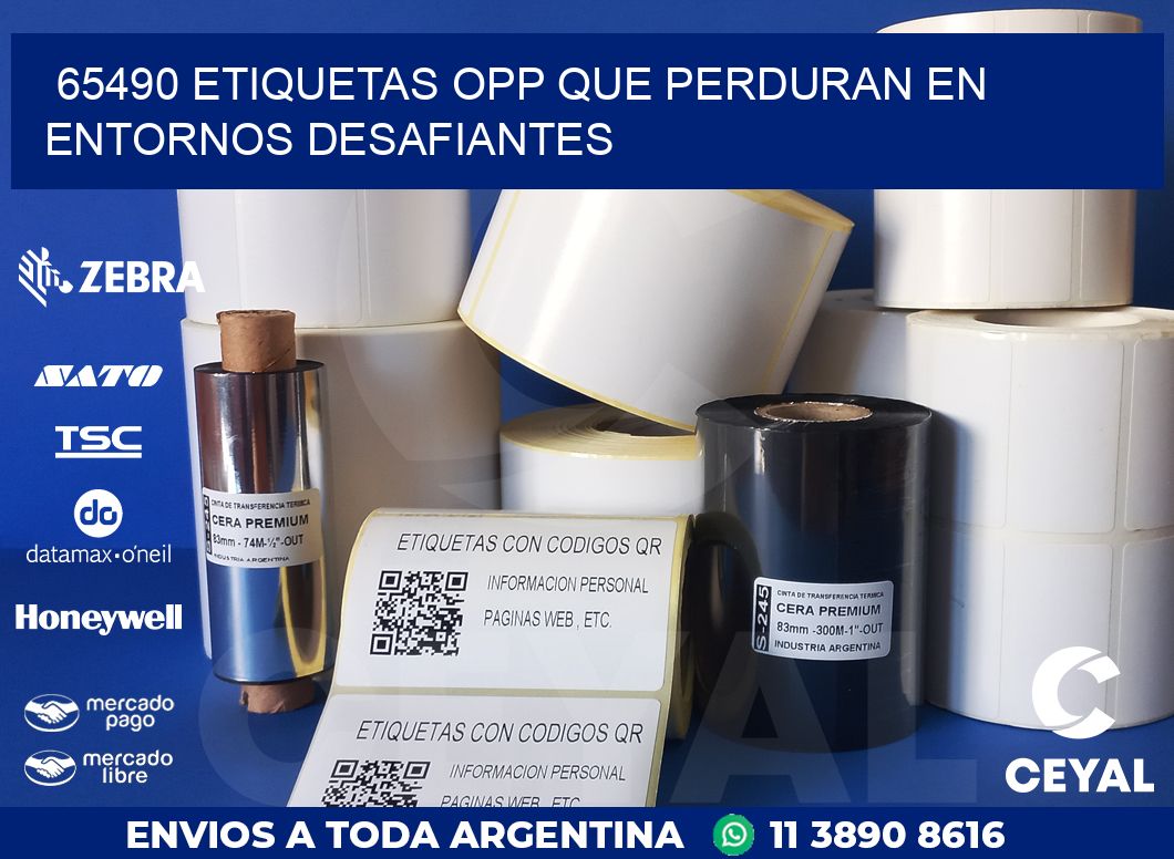 65490 ETIQUETAS OPP QUE PERDURAN EN ENTORNOS DESAFIANTES