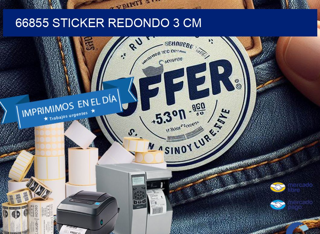 66855 STICKER REDONDO 3 CM