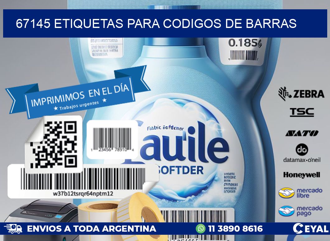 67145 ETIQUETAS PARA CODIGOS DE BARRAS