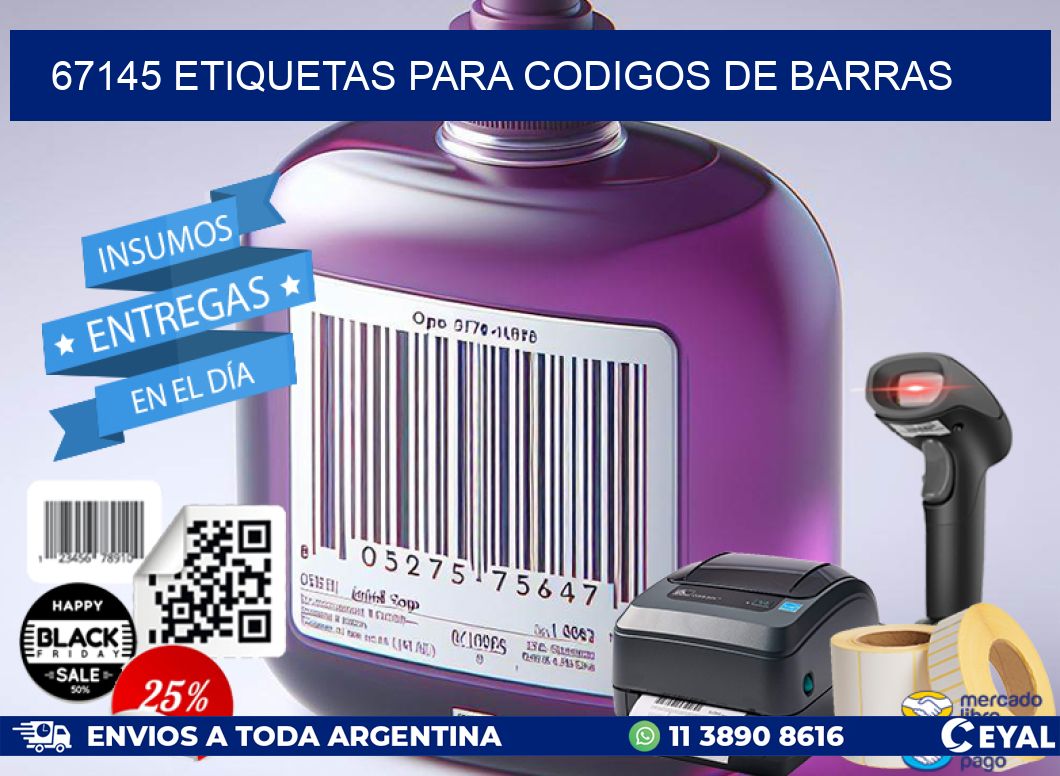 67145 ETIQUETAS PARA CODIGOS DE BARRAS