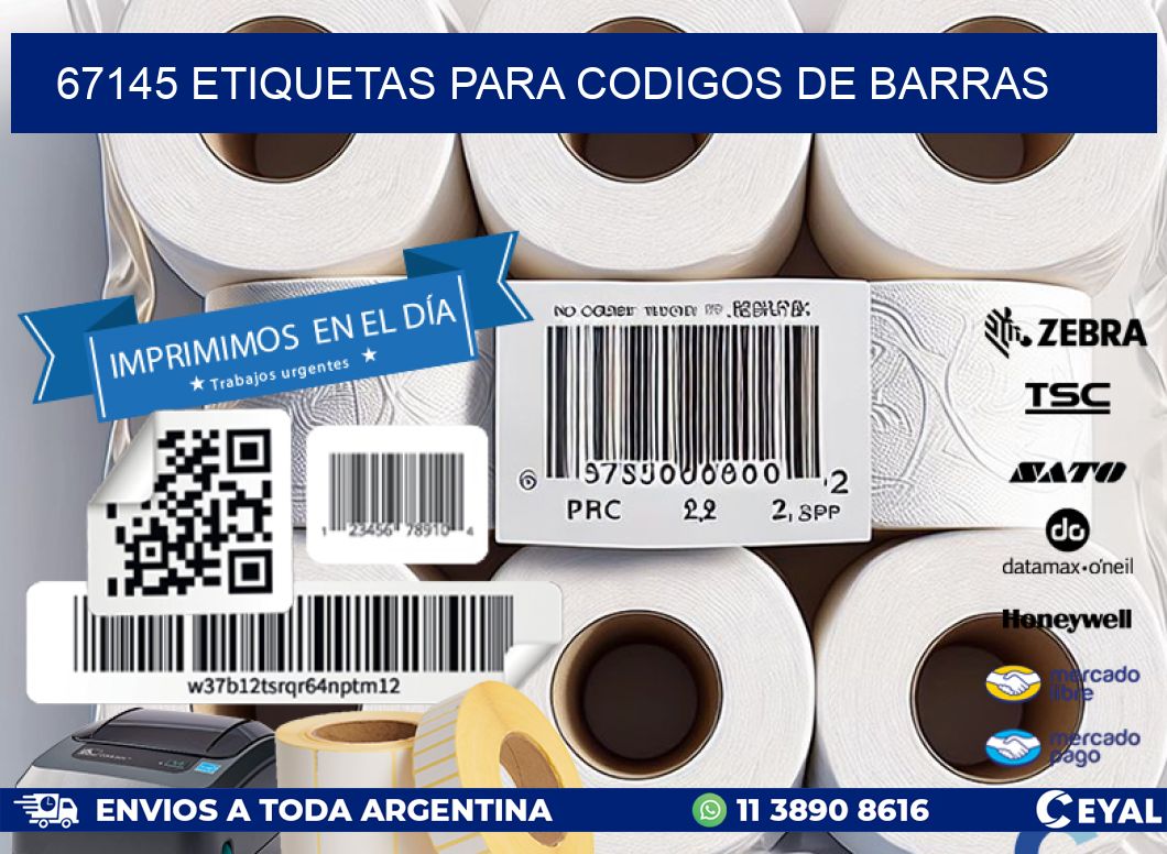 67145 ETIQUETAS PARA CODIGOS DE BARRAS