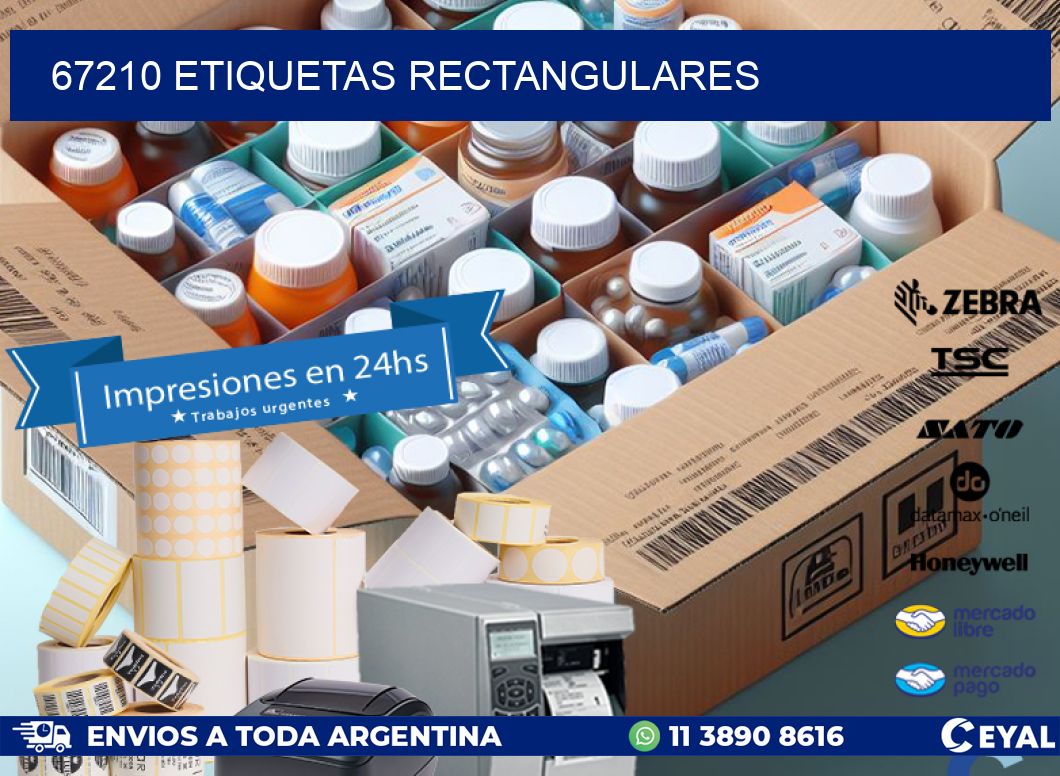 67210 etiquetas rectangulares