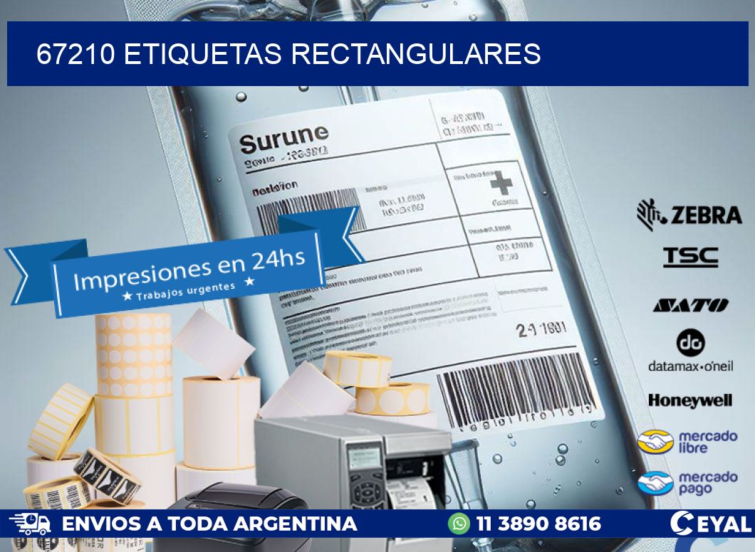 67210 etiquetas rectangulares