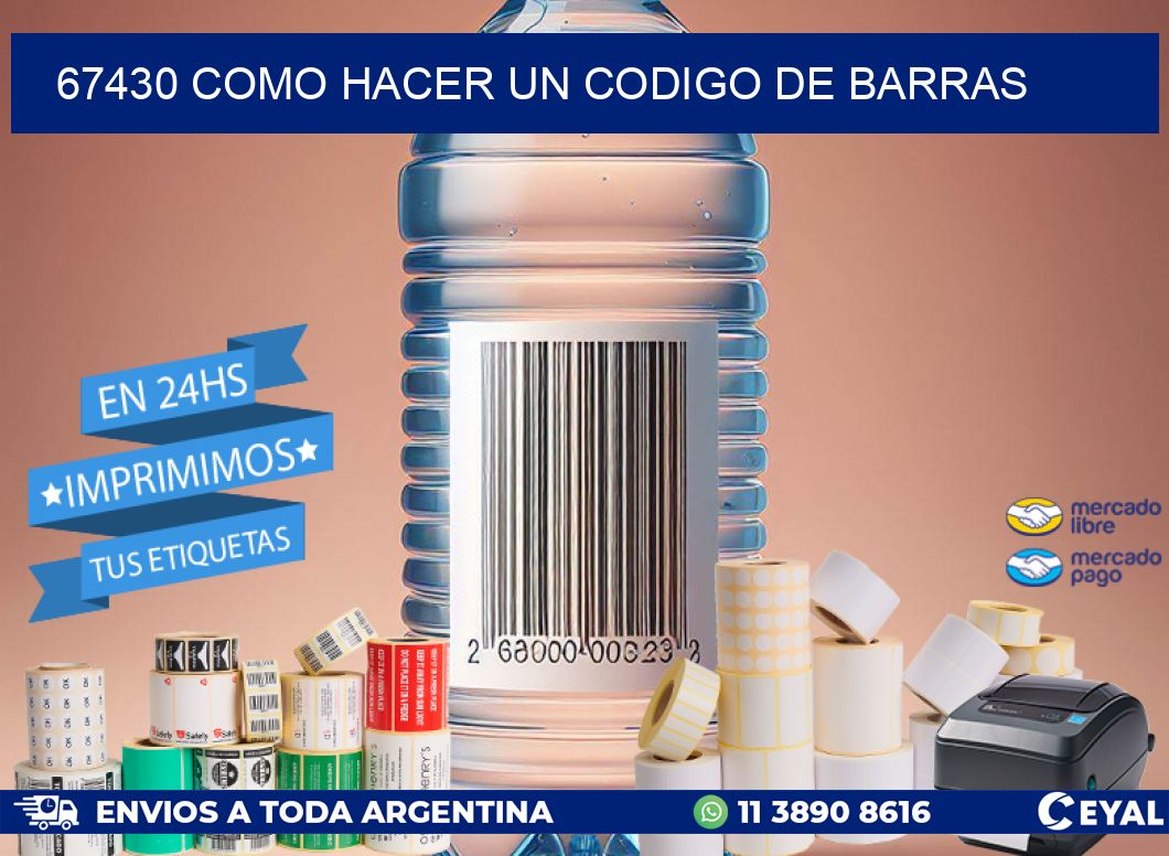 67430 como hacer un codigo de barras