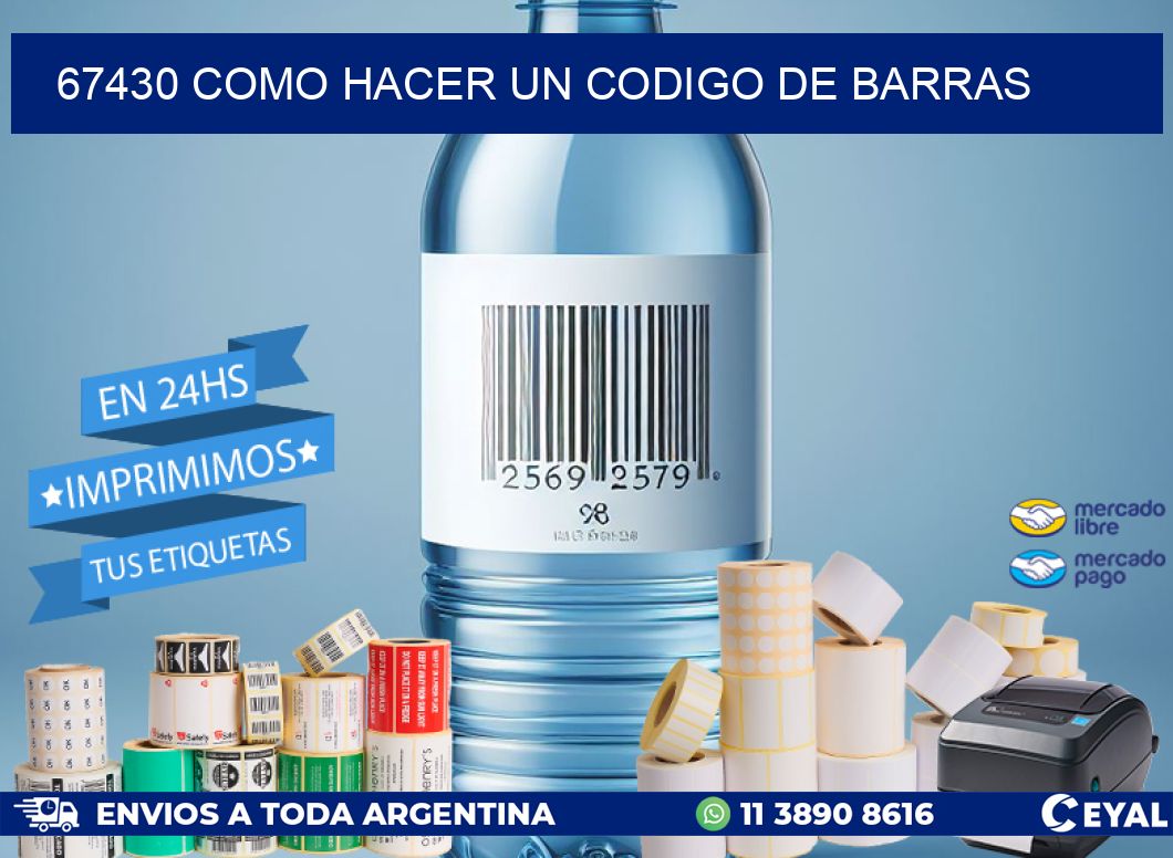 67430 como hacer un codigo de barras
