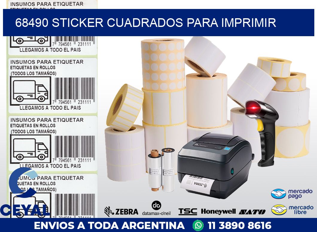 68490 STICKER CUADRADOS PARA IMPRIMIR
