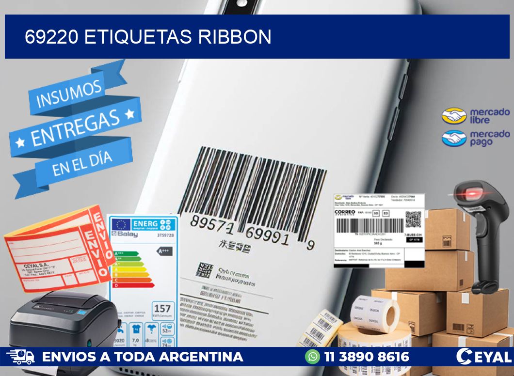 69220 ETIQUETAS RIBBON