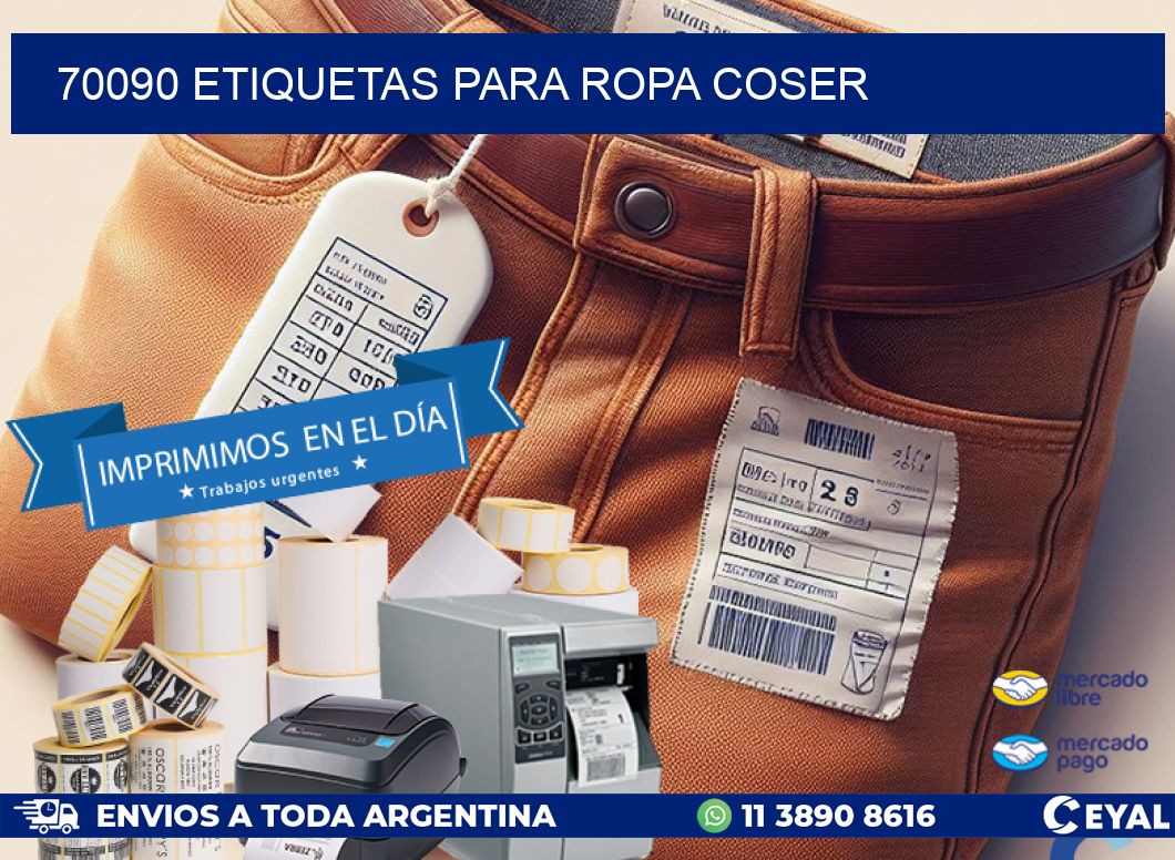 70090 ETIQUETAS PARA ROPA COSER