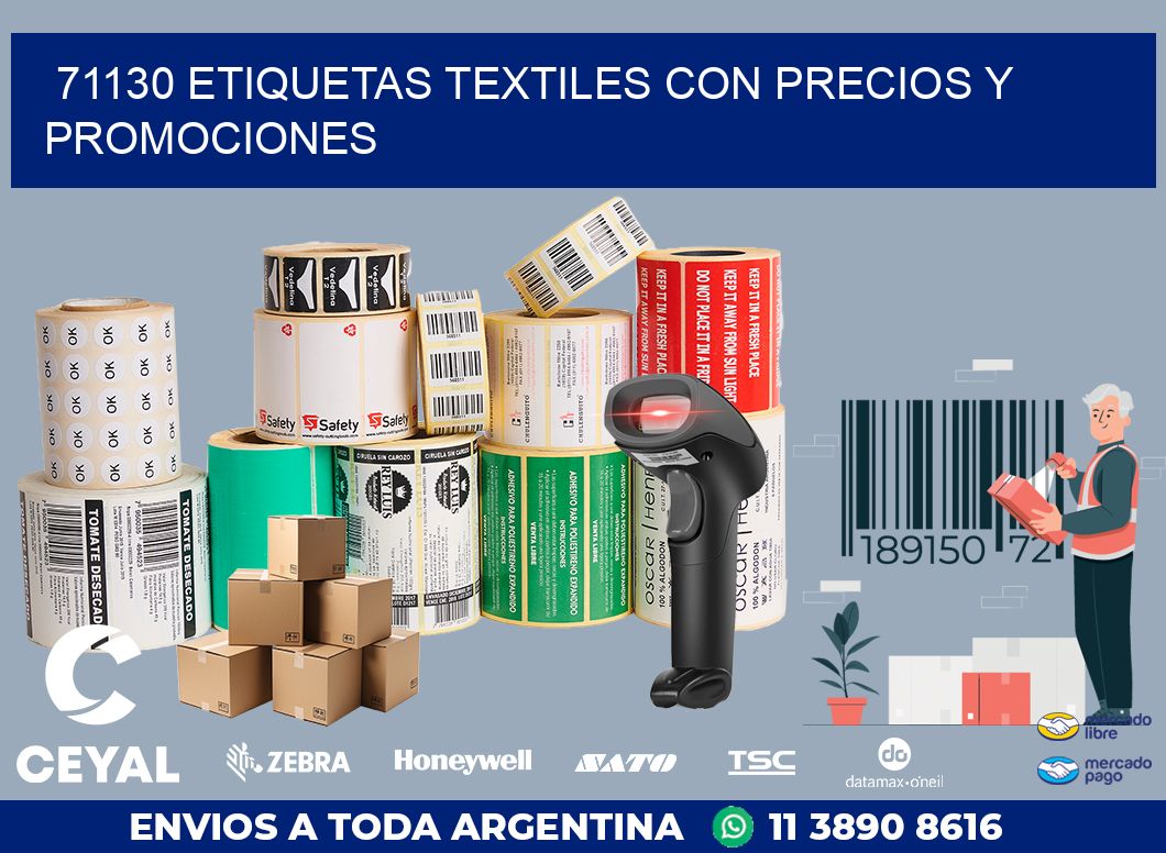 71130 ETIQUETAS TEXTILES CON PRECIOS Y PROMOCIONES