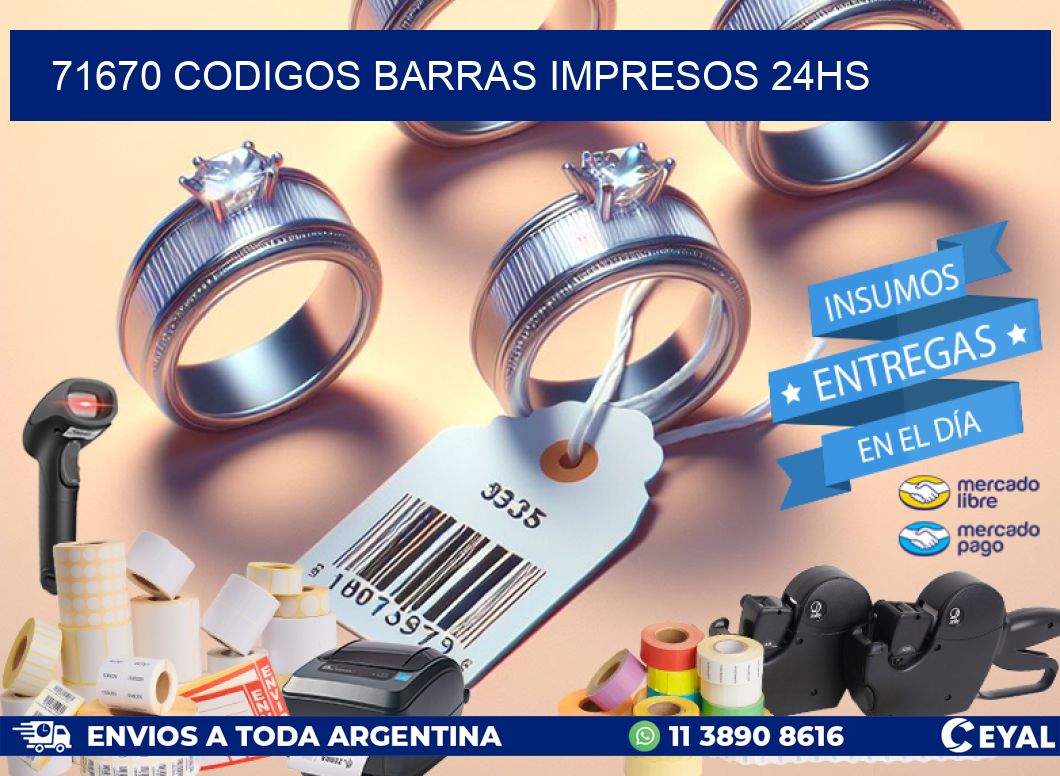 71670 Codigos barras impresos 24hs