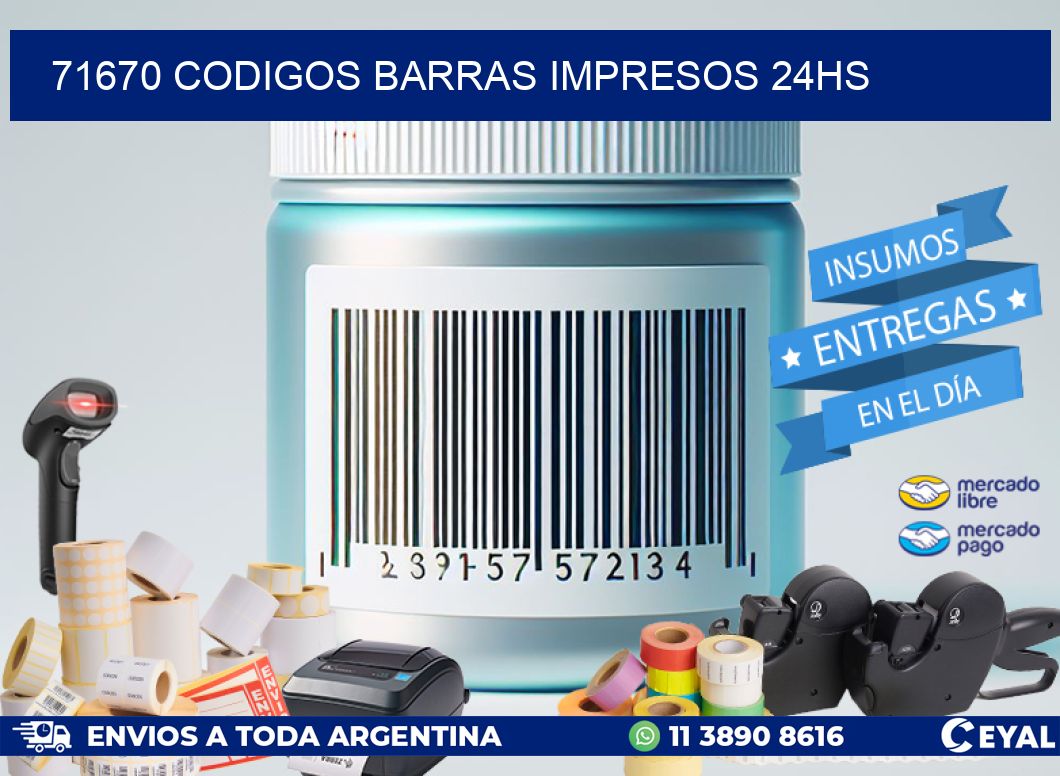 71670 Codigos barras impresos 24hs