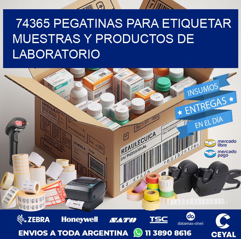 74365 PEGATINAS PARA ETIQUETAR MUESTRAS Y PRODUCTOS DE LABORATORIO