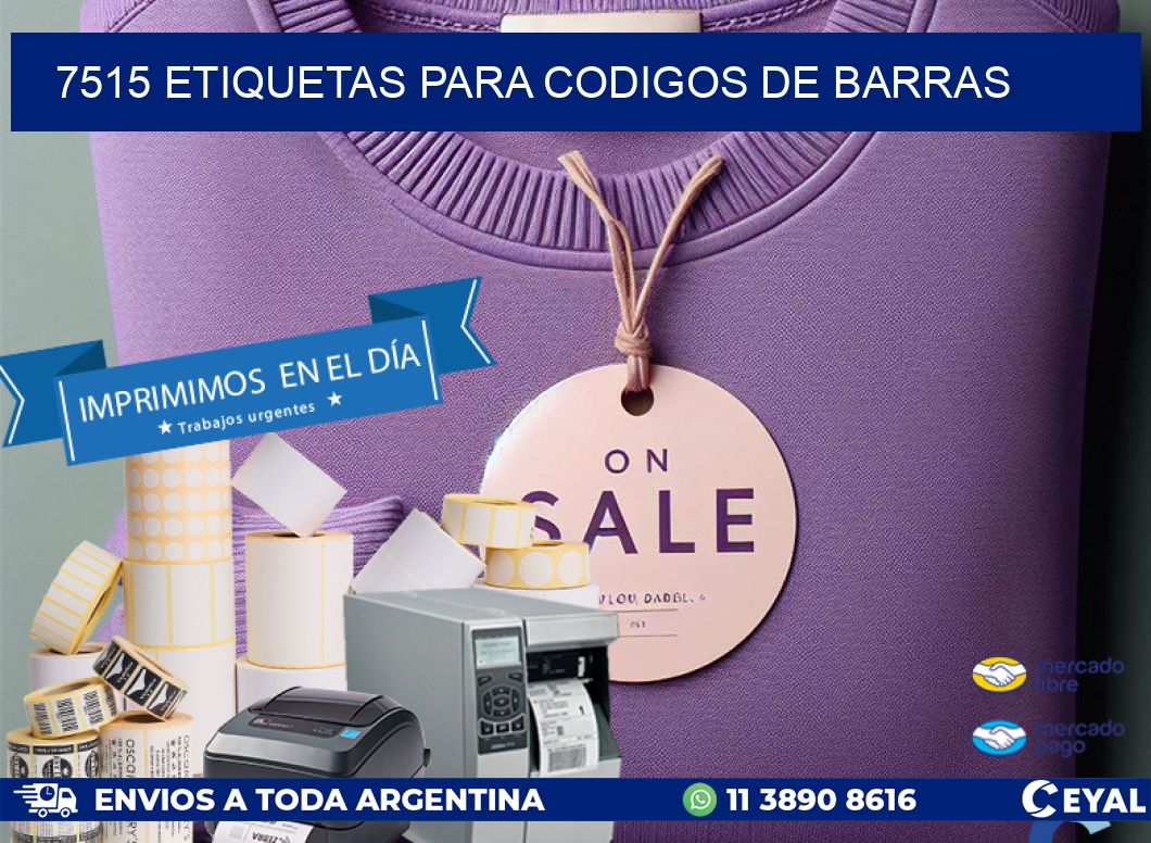 7515 ETIQUETAS PARA CODIGOS DE BARRAS